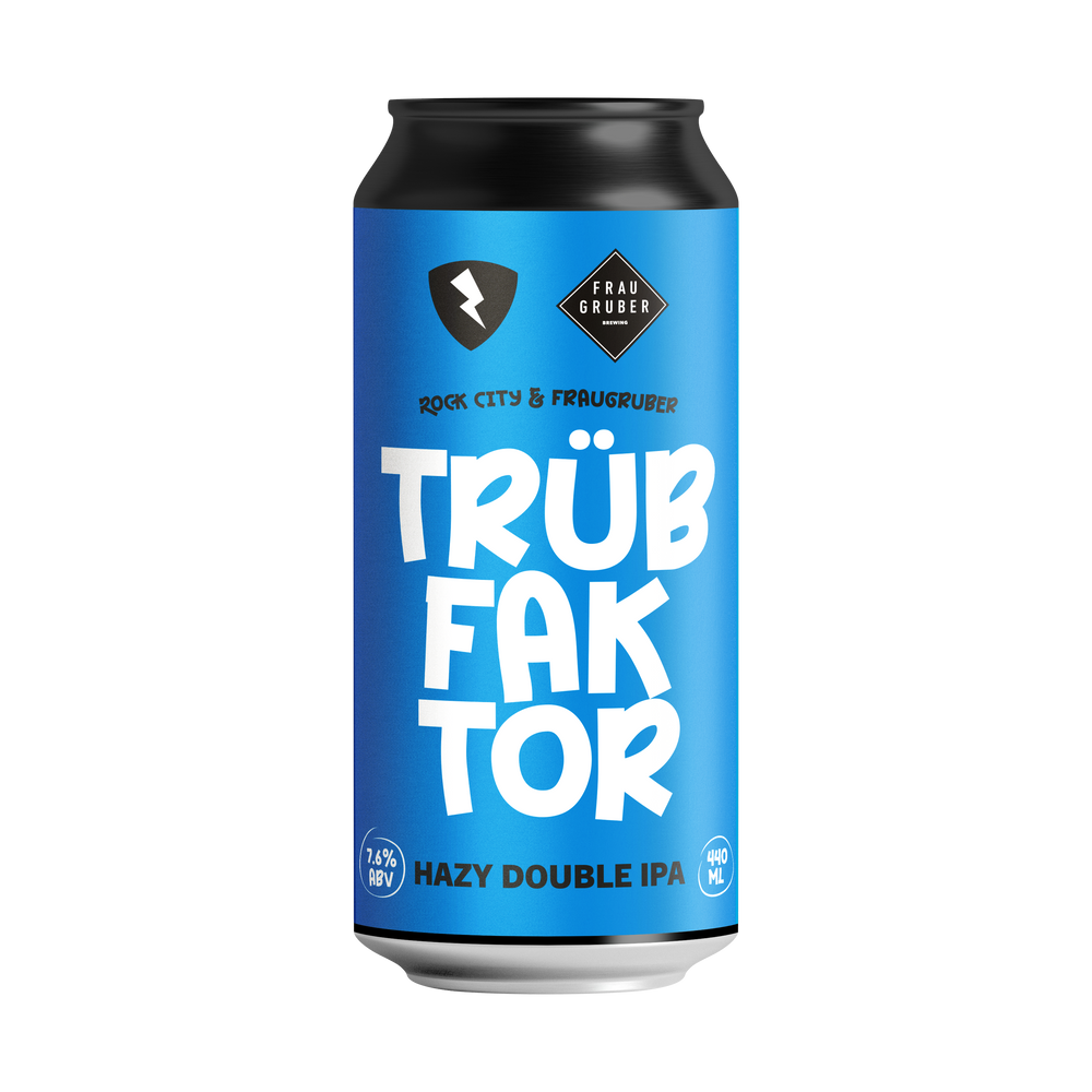 Rock City TrübFaktor – Collab FrauGruber - Hazy Double IPA 7.6% - Rock City Brewing